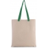 FLAT CANVAS SHOPPER WITH CONTRAST HANDLE