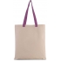 FLAT CANVAS SHOPPER WITH CONTRAST HANDLE