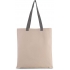 FLAT CANVAS SHOPPER WITH CONTRAST HANDLE