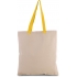 FLAT CANVAS SHOPPER WITH CONTRAST HANDLE
