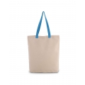 SHOPPER BAG WITH GUSSET AND CONTRAST COLOUR HANDLE