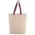 SHOPPER BAG WITH GUSSET AND CONTRAST COLOUR HANDLE