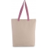 SHOPPER BAG WITH GUSSET AND CONTRAST COLOUR HANDLE