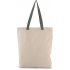 SHOPPER BAG WITH GUSSET AND CONTRAST COLOUR HANDLE