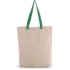 SHOPPER BAG WITH GUSSET AND CONTRAST COLOUR HANDLE