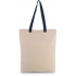 SHOPPER BAG WITH GUSSET AND CONTRAST COLOUR HANDLE