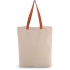SHOPPER BAG WITH GUSSET AND CONTRAST COLOUR HANDLE