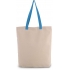 SHOPPER BAG WITH GUSSET AND CONTRAST COLOUR HANDLE
