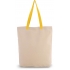 SHOPPER BAG WITH GUSSET AND CONTRAST COLOUR HANDLE