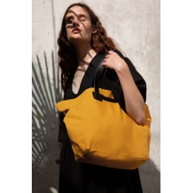 HANDBAG WITH LEATHER HANDLES