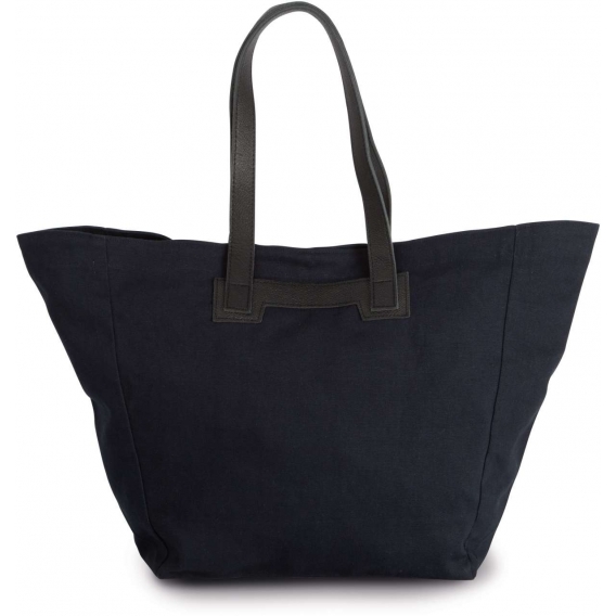 HANDBAG WITH LEATHER HANDLES