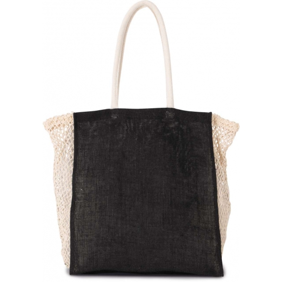 SHOPPING BAG WITH MESH GUSSET