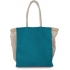SHOPPING BAG WITH MESH GUSSET