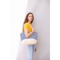 JUTE CANVAS DUFFEL SHOPPING BAG