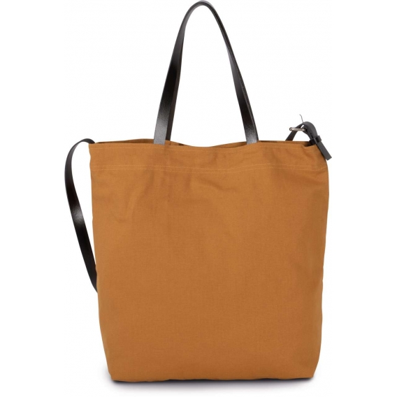 HANDBAG WITH LEATHER SHOULDER STRAP