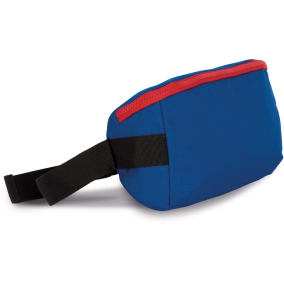 SADDLEBAG WITH MODERN FASTENING IN CONTRASTING COLOURS