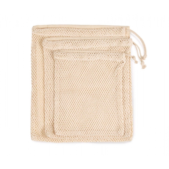 MESH BAG WITH DRAWSTRING CARRY HANDLE