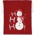 COTTON BAG WITH SNOWMAN DESIGN AND DRAWCORD CLOSURE