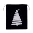 COTTON BAG WITH CHRISTMAS TREE DESIGN AND DRAWCORD CLOSURE