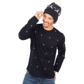 WINTER BEANIE WITH REINDEER DESIGN