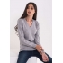 LADIES’ V-NECK FINE GAUGE COTTON PULLOVER