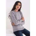 LADIES’ CREW NECK FINE GAUGE COTTON PULLOVER