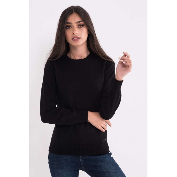 LADIES’ CREW NECK FINE GAUGE COTTON PULLOVER