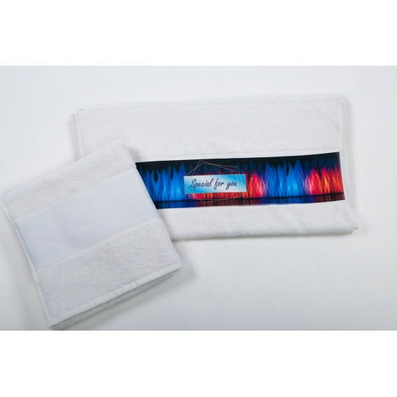 OLIMA TOWEL WITH SUBLIMATION BORDURE