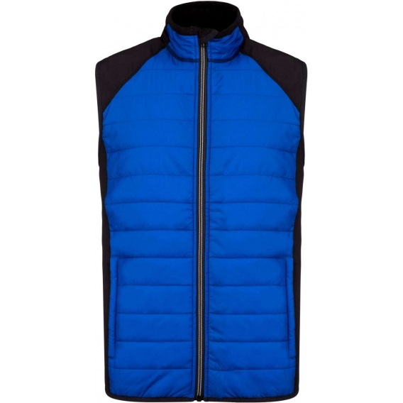 DUAL-FABRIC SLEEVELESS SPORTS JACKET