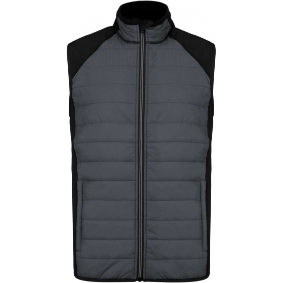 DUAL-FABRIC SLEEVELESS SPORTS JACKET