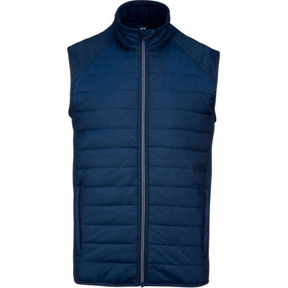 DUAL-FABRIC SLEEVELESS SPORTS JACKET
