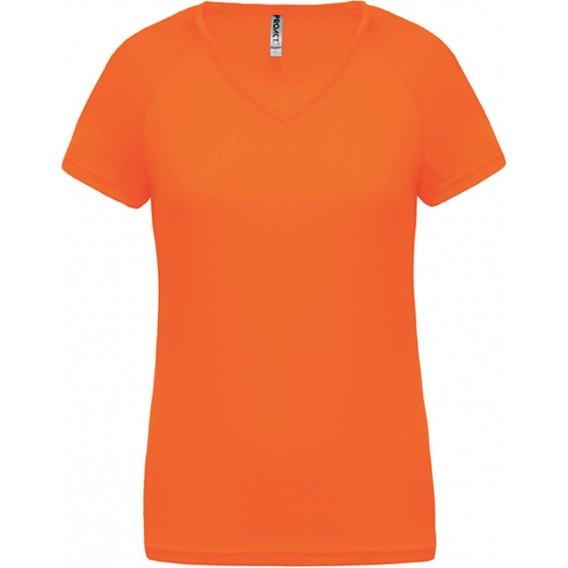 LADIES’ V-NECK SHORT SLEEVE SPORTS T-SHIRT