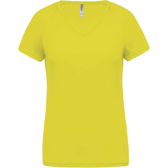 LADIES’ V-NECK SHORT SLEEVE SPORTS T-SHIRT