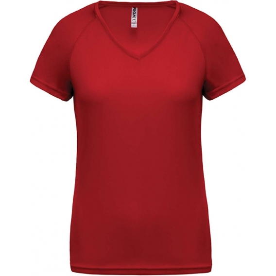 LADIES’ V-NECK SHORT SLEEVE SPORTS T-SHIRT