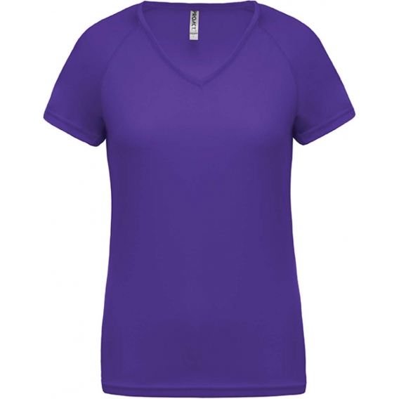 LADIES’ V-NECK SHORT SLEEVE SPORTS T-SHIRT