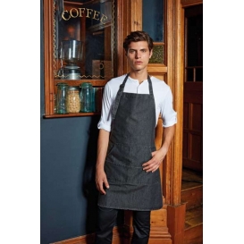 JEANS STITCH DENIM BIB APRON