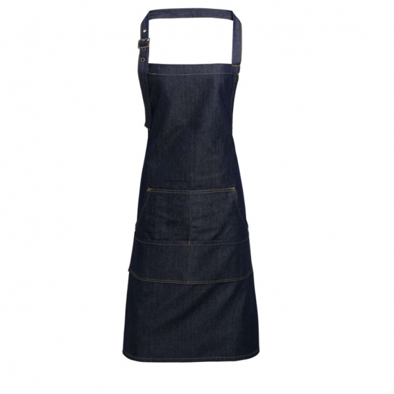 JEANS STITCH DENIM BIB APRON