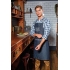 'DOMAIN' CONTRAST DENIM BIB APRON