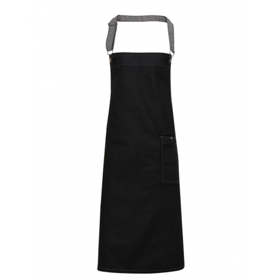 'DISTRICT' WAXED LOOK DENIM BIB APRON