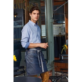 'DIVISION' WAXED LOOK DENIM WAIST APRON