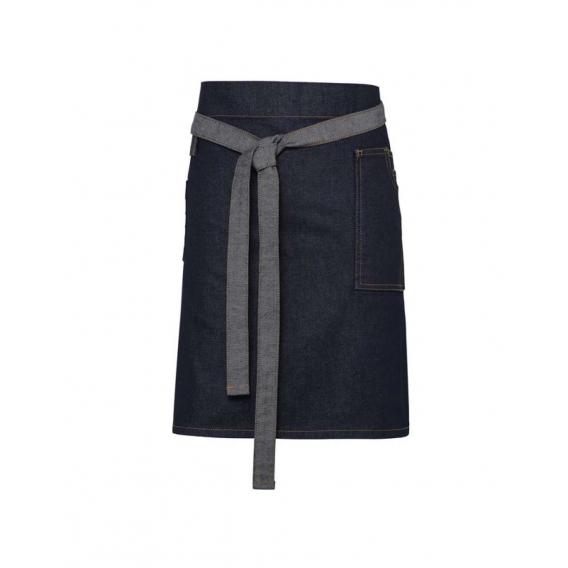 'DIVISION' WAXED LOOK DENIM WAIST APRON