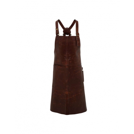 ‘ARTISAN’ REAL LEATHER CROSS BACK BIB APRON