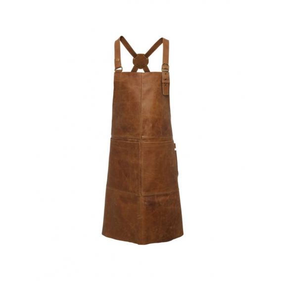 ‘ARTISAN’ REAL LEATHER CROSS BACK BIB APRON