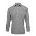 MEN'S LONG SLEEVE GINGHAM COTTON MICROCHECK SHIRT