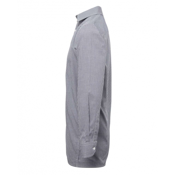 MEN'S LONG SLEEVE GINGHAM COTTON MICROCHECK SHIRT