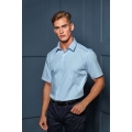 MEN'S SHORT SLEEVE GINGHAM COTTON MICROCHECK SHIRT