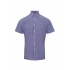MEN'S SHORT SLEEVE GINGHAM COTTON MICROCHECK SHIRT