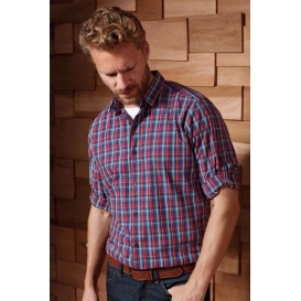 'SIDEHILL' CHECK - MEN'S LONG SLEEVE COTTON SHIRT