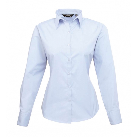 WOMEN'S LONG SLEEVE POPLIN BLOUSE