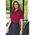 WOMEN'S SHORT SLEEVE POPLIN BLOUSE